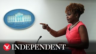 Live Karine JeanPierre holds White House briefing after Supreme Court cancels student debt policy [upl. by Eniliuqcaj49]