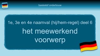 Bijles Duits grammatica 20 1e3e4e naamval  HijHemregel deel 6  het meewerkend voorwerp [upl. by Nnylkcaj]