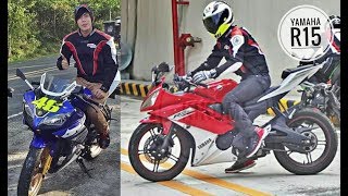 Yamaha YZF R15 Race Blue amp Sunset Red WalkAround Philippines  Rider Kikomi [upl. by Quentin]