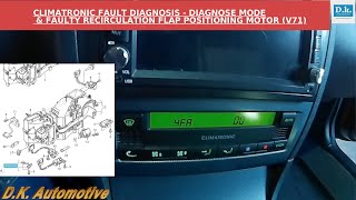 Climatronic Skoda Octavia RS  Diagnose Mode amp Faulty Recirculation Flap Positioning Motor V71 [upl. by Lynnell]