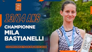 Interview de Mila Bastianelli championne de France 1314 ans  FFT [upl. by Vial]