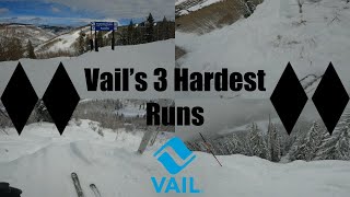 My 3 Hardest Runs at Vail 4K [upl. by Naget]