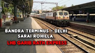 Bandra Terminus  Delhi Sarai Rohilla GARIB RATH Express with Brand New Shining Red LHB Rakes  IR [upl. by Tuesday]