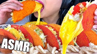 ASMR TACO BELL CHEESY NACHO TACOS  FIERY TACOS CRUNCHY EATING SOUNDS NO TALKING  ASMR PHAN [upl. by Esinert912]