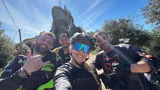 Enduro mtb Por Rocacorba unas bajadas muy tecnicas y al final mucha velocidad [upl. by Enyrehtak616]