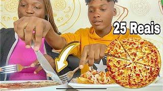 PROVAMOS UMA PIZZA BRASILEIRA POR 25 Reais [upl. by Analli253]