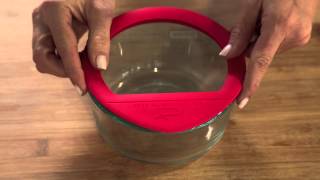 Pyrex  Premium No Leak Lids 4 Cup Glass Storage [upl. by Sadnak]