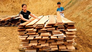 Full video The process of preparing wood sawing planks to build a house  Phuongs family life [upl. by Armanda]