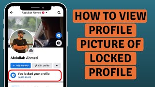 2023 How To See Locked Facebook Account Profile Picture [upl. by Nahtan]