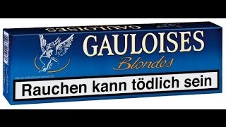 Gauloises Blondes Cigarette Review  Blue Pack [upl. by Ellinej]