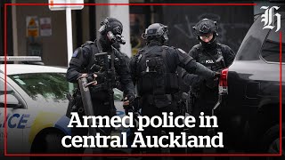 Armed police in central Auckland  nzheraldconz [upl. by Aciruam764]