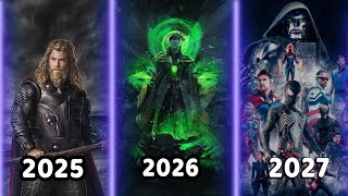 ALL UPCOMING MARVEL MOVIES 2024 2025 amp 2027 [upl. by Kcirrek]