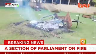 BREAKING NEWS Extensive damage in Parliament after protesters gained access [upl. by Adoc240]