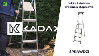 KADAX Drabina aluminiowa domowa z półką 5 125kg [upl. by Suzann]