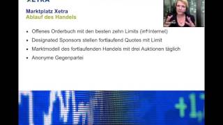 Webinar Das offene XetraOrderbuch [upl. by Assilla678]