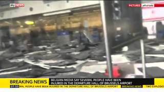 Brussels Attack Inside The Airport After Bombings [upl. by Elleinod313]