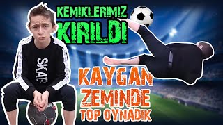 KAYGAN ZEMİNDE ŞUT ÇEKTİK BÜTÜN KEMİKLERİMİZ KIRILDI [upl. by Ahsinnod947]