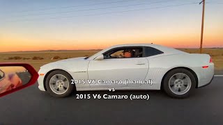 2015 V6 Camaro manual Vs 2015 V6 Camaro auto [upl. by Swane]