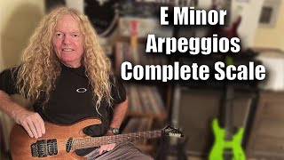 E Minor Arpeggios Complete Scale [upl. by Rehpotsirk]