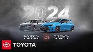 2024 Toyota GR Corolla vs 2024 Honda Civic Type R  Toyota [upl. by Immij]