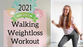 WALKING INTO 2021  Indoor Walking Weight Loss Workout  Beginner friendly [upl. by Eirovi]