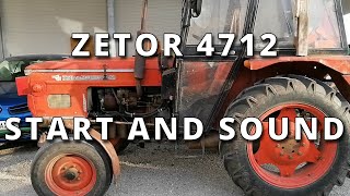 ZETOR 4712 START SOUND and short DRIVE ZETOR 4712 Zündung Sound und kurze Fahrt [upl. by Hanselka110]