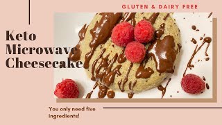 Keto Microwave Cheesecake Recipe  Only Five Ingredients  Ready in 5 Minutes  Gluten amp Dairy Free [upl. by Giselle]