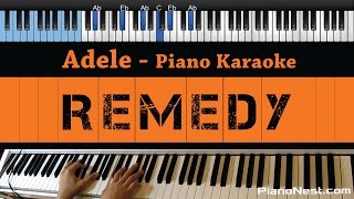 Adele  Remedy  LOWER Key Piano Karaoke  Sing Along [upl. by Donaugh]