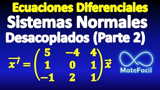 Sistema ecuaciones diferenciales mediante diagonalización [upl. by Vanhook]