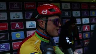 Mads Pedersen  Interview at the start  Ronde van Vlaanderen  Tour of Flanders 2024 [upl. by Aisatan]