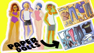 Miraculous Ladybug DIY Paper Dolls Activity Craft Kit with Cat Noir [upl. by Sergeant297]