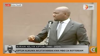 Transport CS Kipchumba Murkomen mourns Kelvin Kiptum [upl. by Hanoj]