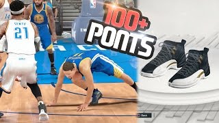 NBA 2k17 MyCAREER  SCORING 100 POINTS on HALL of FAME vs GSW Signature Jordan 12 Wings Ep 131 [upl. by Jangro]