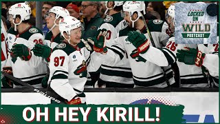 Locked on Wild POSTCAST Kirill Kaprizov Scores Twice as Wild Stun Bruins in Overtime 43 [upl. by Ankney172]