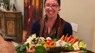 Ultimate Vegetable Platter HowTo  Raw Veggie Crudite  Perfect for the Holidays [upl. by Niowtna]