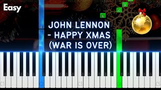 John Lennon  Happy Xmas War Is Over  Easy Piano Tutorial [upl. by Nahraf]