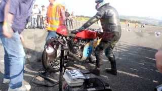 Honda 250 6 cylinder RC166 start up Jurby festival Isle of Man during the Manx Grand Prix Classic TT [upl. by Gabbi]