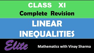 Linear Inequalities  Class XI [upl. by Morgan19]