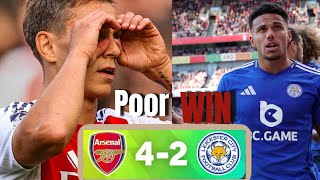 PL Reaction Arsenal edges Leicester City  42 [upl. by Atiken557]