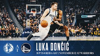 Luka Dončić 31 Points Highlights vs Warriors  November 12 2024 [upl. by Nnael204]