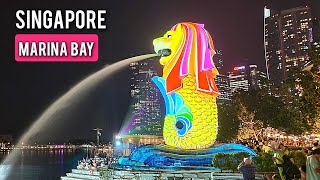 Singapore City Tour 2022  CityLink Mall to Marina Bay via Esplanade Mall  Merlion Park Singapore [upl. by Sola769]