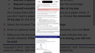 How to set up direct deposit in ADP app [upl. by Melbourne]