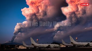 Horrible Today Etna Volcano Explosion in Italy Threatens people in Sicily [upl. by Anatak]