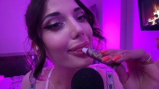 ASMR Lipgloss application smacking mouth sounds  bonus [upl. by Butte]