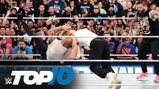 Top 10 WrestleMania SmackDown moments WWE Top 10 April 5 2024 [upl. by Padegs15]