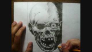 Zombie Drawing Special Halloween Drawing 2 [upl. by Pelag157]