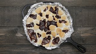 Skillet Brownie S’mores • Tasty [upl. by Nayb275]