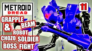 Metroid Dread  Grapple Beam Skill Ability amp Robot Chozo Soldier Boss Fight  Walkthrough Part 11 [upl. by Batista921]