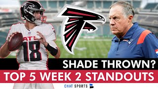 Falcons News Bill Belichick Throws Shade At Falcons  Top 5 Players From Falcons vs Eagles Win [upl. by Hollie775]