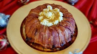 Pastel de carne con bacon y huevo Recetas de navidad [upl. by Gavette506]